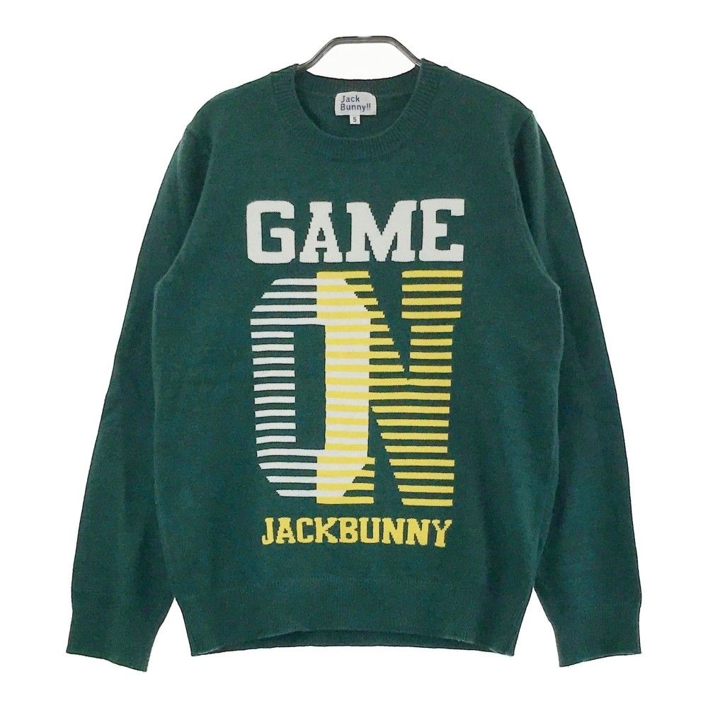 サイズ：5 JACK BUNNY ジャックバニー  ニットセーター  グリーン系 [240101362963] ゴルフウェア メンズ ストスト サイズ：5 JACK BUNNY ジャックバニー ニットセーター グリーン