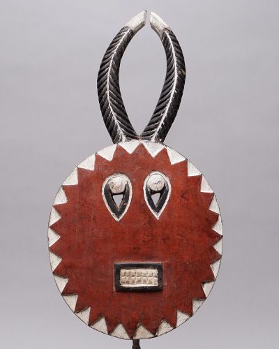 アフリカ　コートジボワール　バウレ族　プレプレ　マスク　仮面　No.334　彫刻　アフリカ雑貨　インテリア
