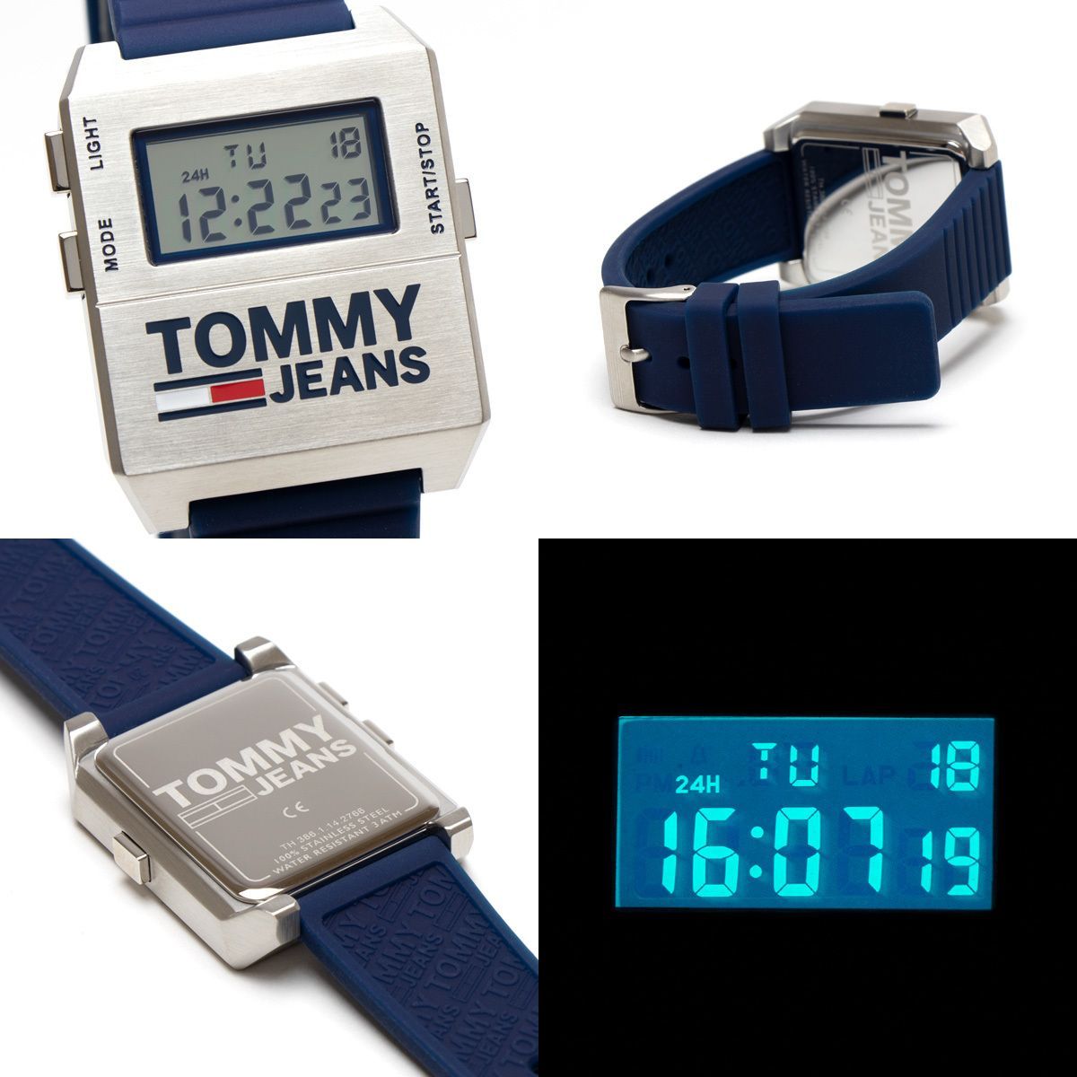 トミーヒルフィガー TOMMY HILFIGER トミージーンズ Tommy Jeans デジタル メンズ 男性 腕時計 1791673 ネイビー 紺  ラバー カジュアル ファッション ウォッチ カレンダー ストップウォッチ アラーム ギフト プレゼント