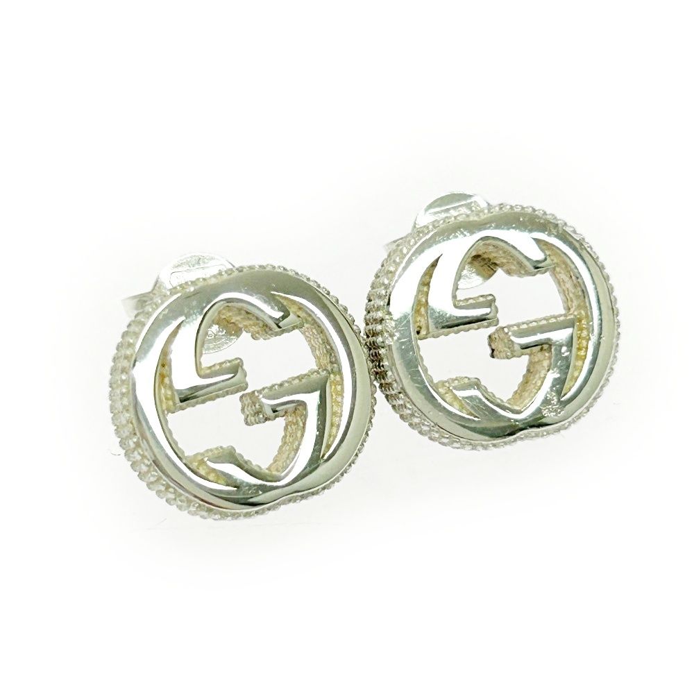 【箱付き】GUCCI グッチ インターロッキング　ピアス　ロゴ　シルバー GUCCI グッチ ピアス INTERLOCKING インターロッキング 796323