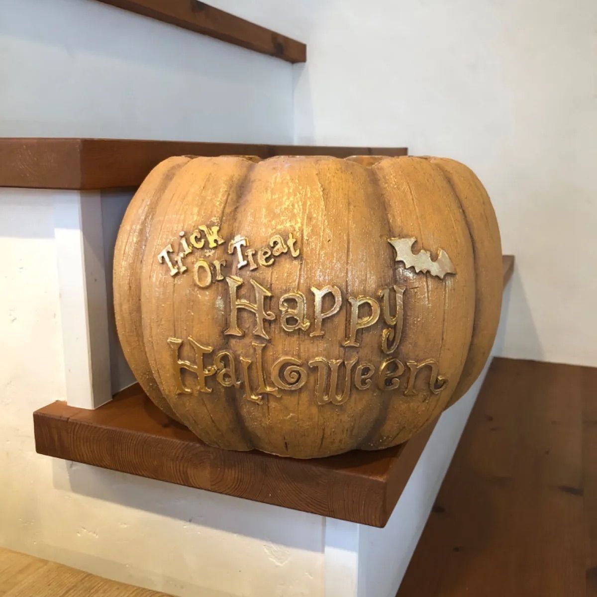 ラスト1点♪ ジャックオーランタンD 大きな植木鉢 オレンジ