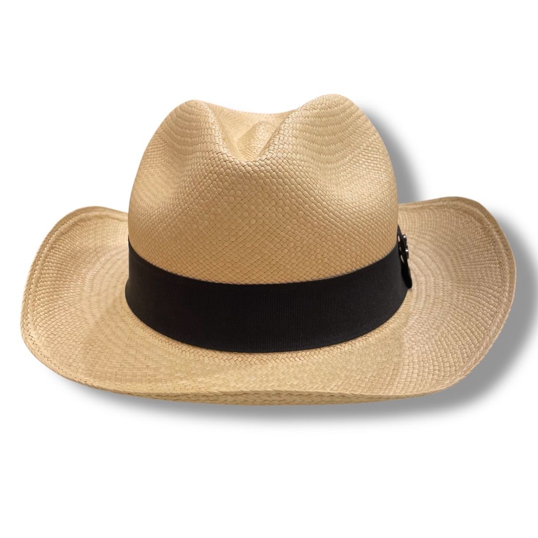 美品エクアドル製Ecua Andino Hats エクアアンディーノ 麦わら帽子 Ecua-Andino パナマハット・L☆エクアアンディーノ/エクアドル製