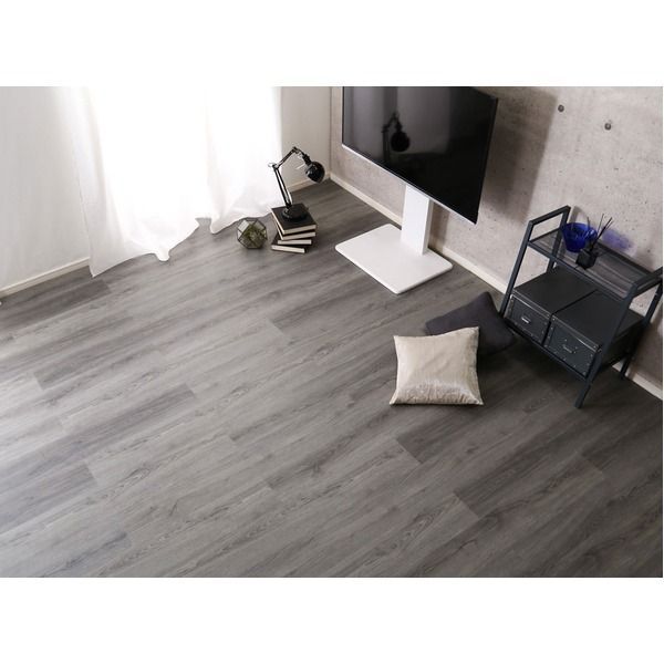 はめこみ式 フロアタイル 約幅122cm アッシュオーク 24枚セット PVC貼 PU加工 Wood Flats ウッドフラッツ DIY 模様替え