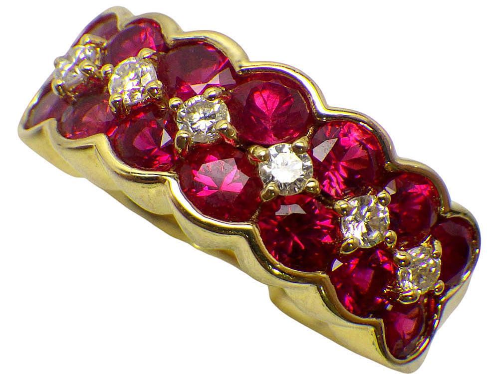 ルビー ダイヤモンドリング K18 7.3g 11号 カード鑑別付 Jewelry Ruby2