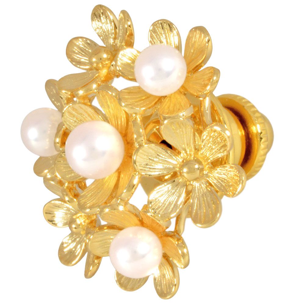 【未使用品】MIKIMOTO ミキモト　パール　ブローチ　コサージュ　フラワー MIKIMOTO - ミキモト ブローチ パール 真珠 5.0-6.8mm リーフ