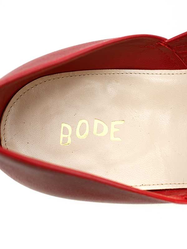 BODE NY ボーディー Flower Appenzeller House Shoe レザーシューズ レッド 43 - メルカリ