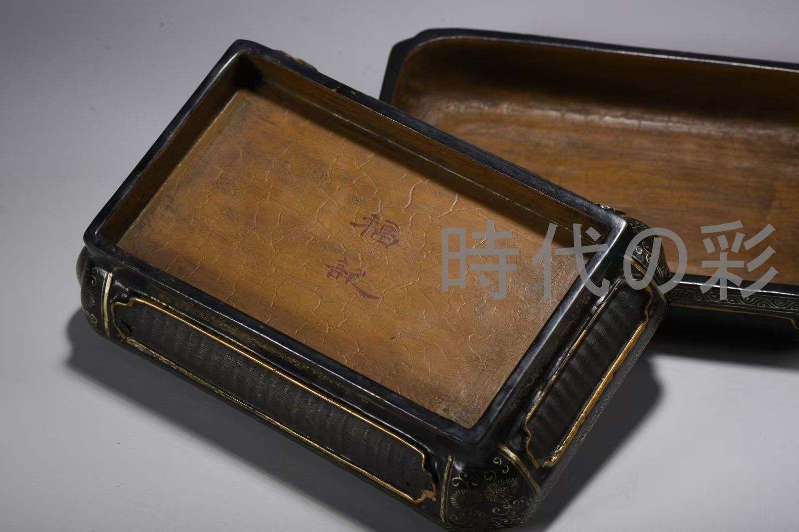 美術品・アンティーク・コレクション 中国古美術 清代 夾紵胎 描金漆器