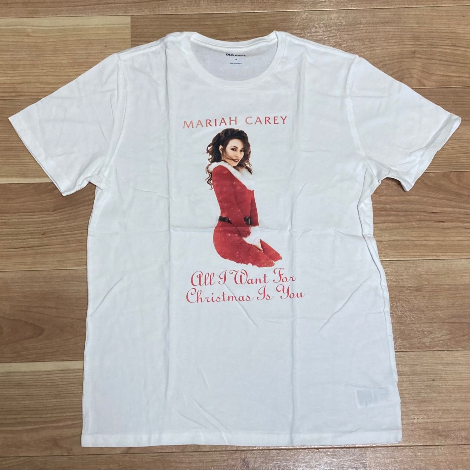 【新品】MARIAH CAREY マライアキャリー T シャツ　クリスマス 古着 Mariah Carey マライア・キャリー OLD NAVY Tシャツ All I