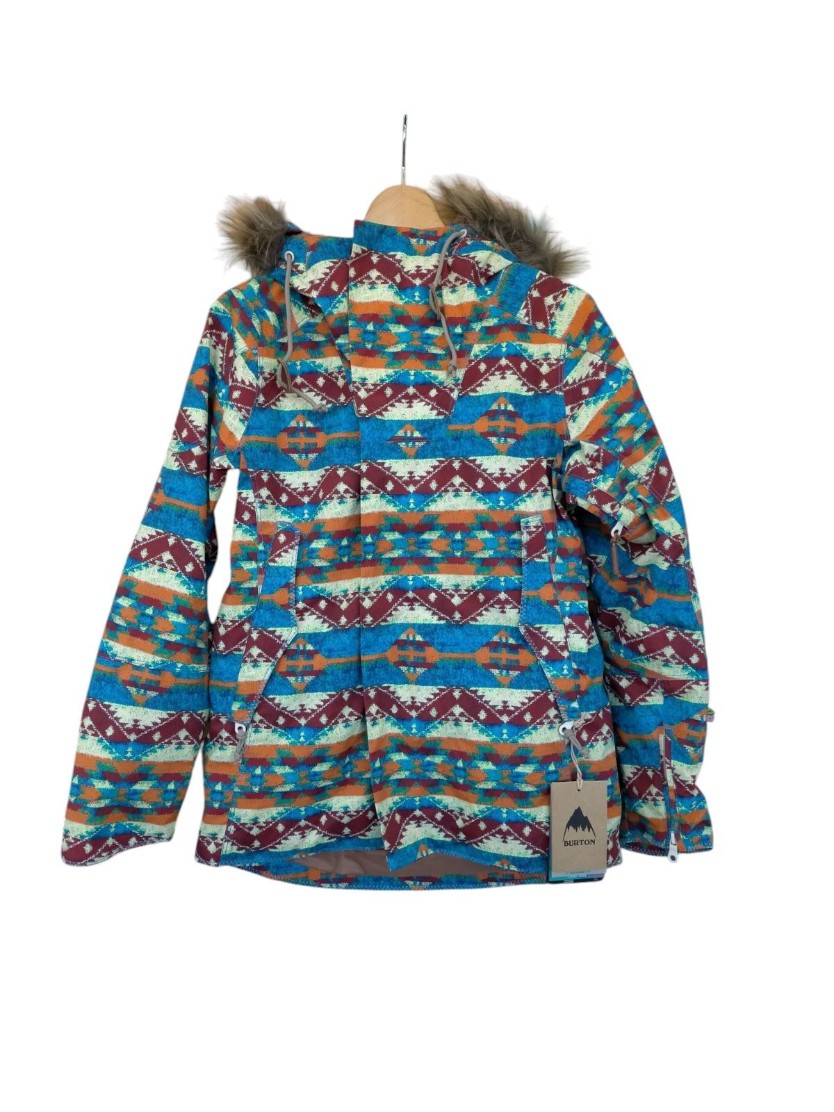 バートンレディース スノボウェア WZ ZINNIA JACKET オレンジ系 柄 S