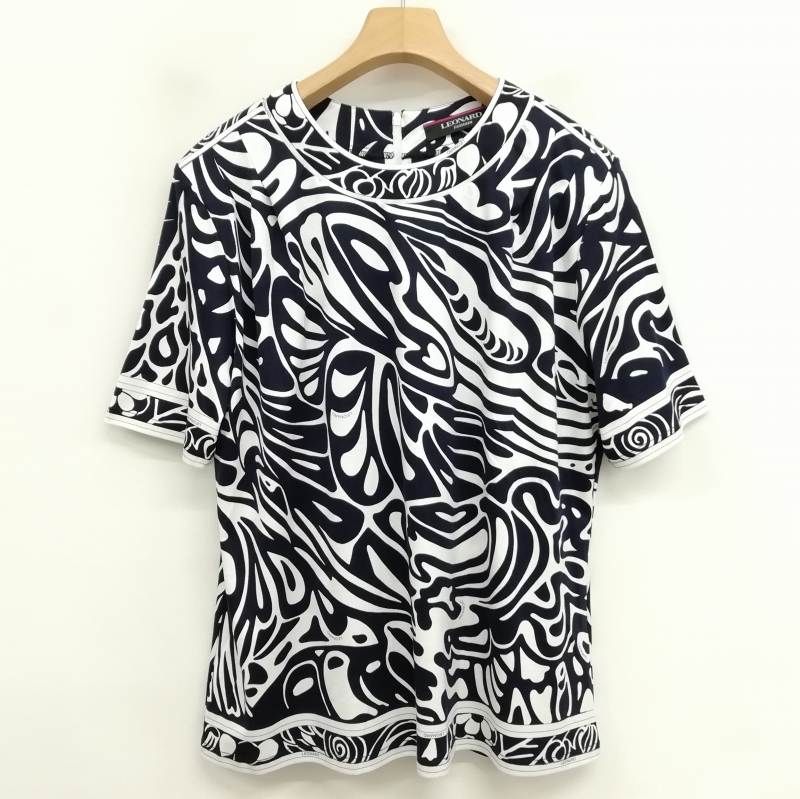 レオナール LEONARD Fashion 総柄 コットン カットソー プル