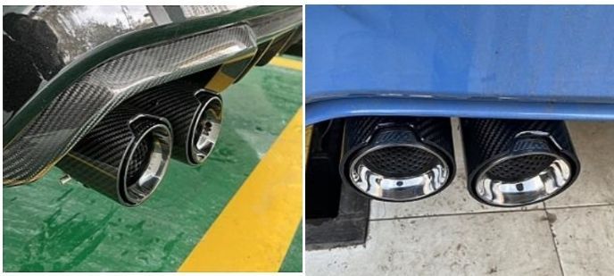 BMW M2 M3 M4 3色選択 マフラーカッター ステンレス テールパイプ デュアル出し MPルックF87 F80 F82 F83 外装4個セット FFCRYSTALESIA_COM