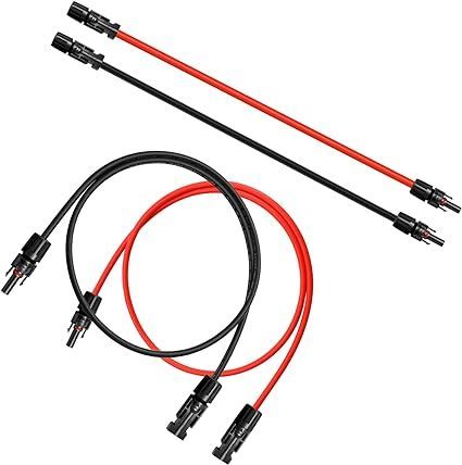 WBGADAM MC4 ケーブル 10AWG ソーラーケーブル 3メートル 6sq ソーラー延長ケーブル ソーラーパネルケーブル IP67防水 両端加工 2本/組