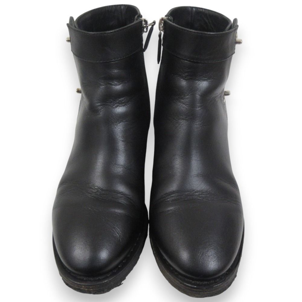 美品 CHANEL シャネル ココマーク ターンロック レザー ショートブーツ