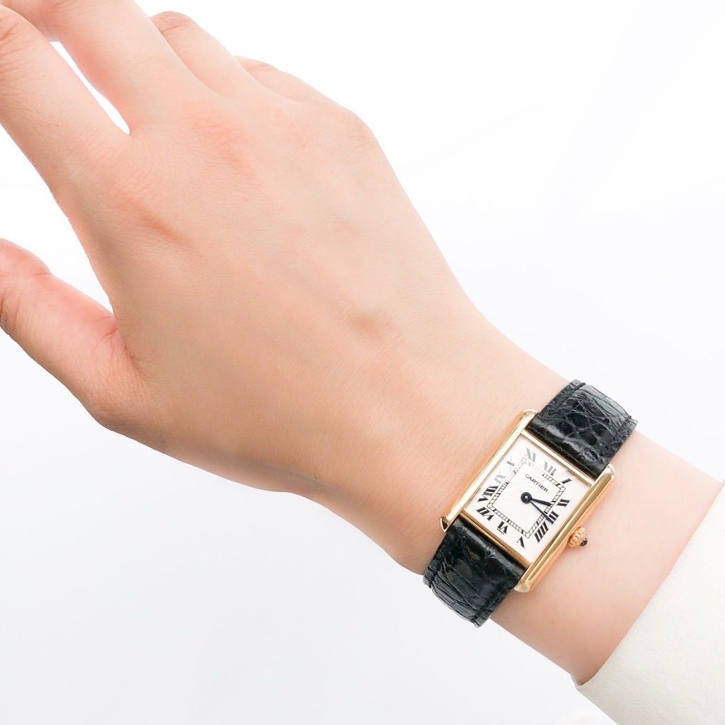 仕上済】カルティエ タンク ルイ SM ローマン K18 レディース 腕時計  