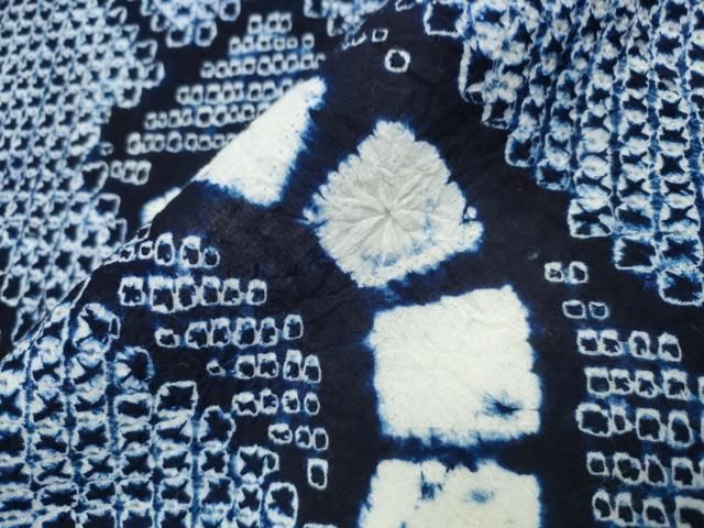 平和屋着物∴夏物 浴衣 有松鳴海絞り 短冊吉祥文 綿 逸品 CAAW0982ng 平和