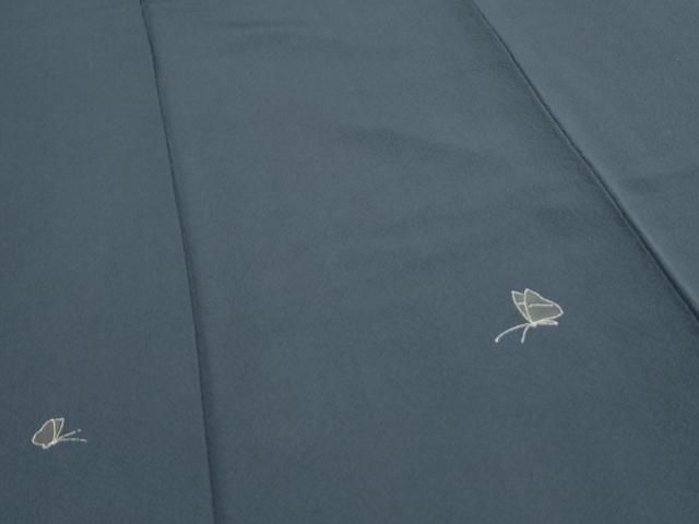 平和屋着物○世界的人形師 辻村寿三郎 ジュサブロー 訪問着 舞蝶文 銀  