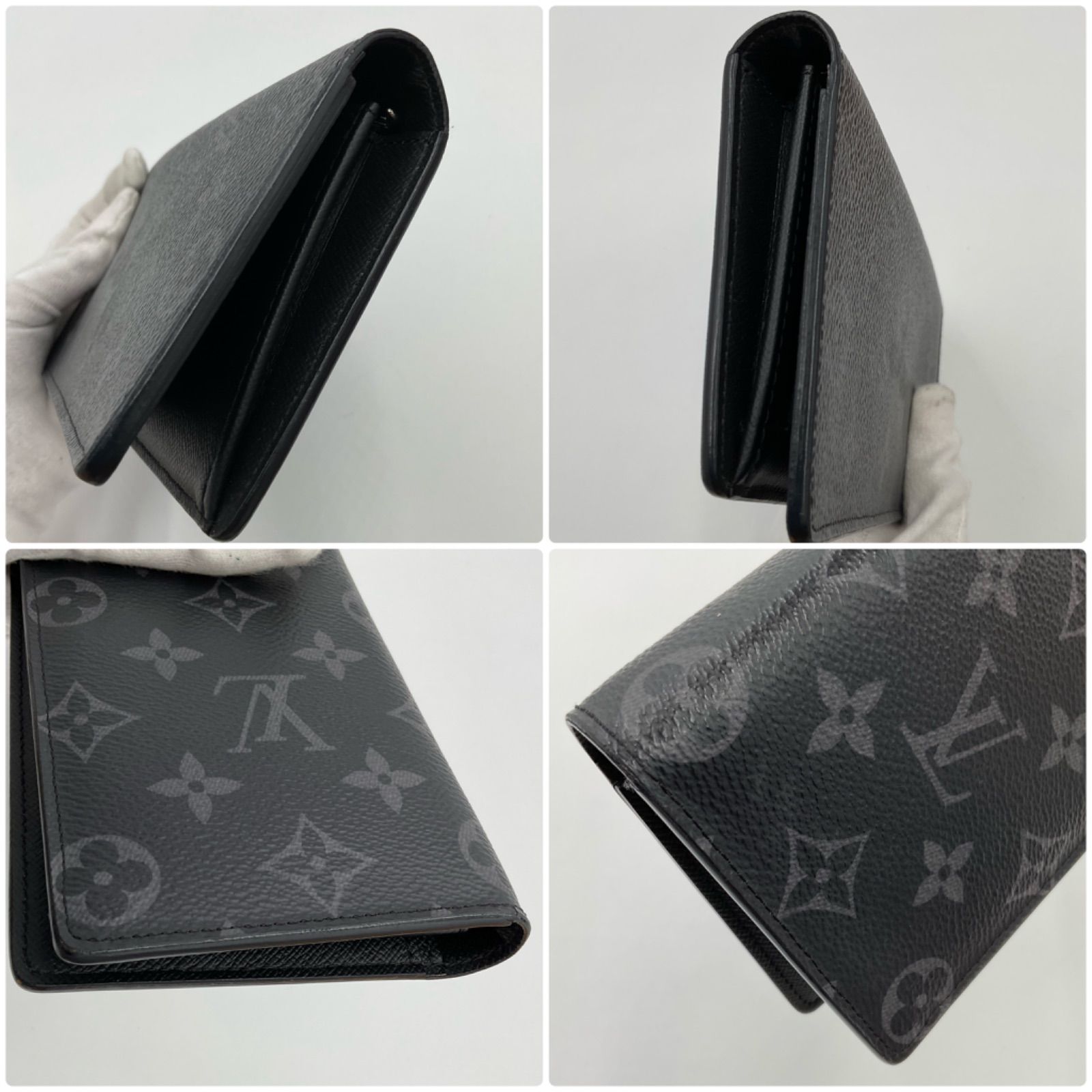 ルイヴィトン モノグラム　エクリプス ポルトフォイユブラザ 長財布 黒 メンズ 正規紙袋無料】ルイヴィトン 長財布 新品 ポルトフォイユ ブラザ