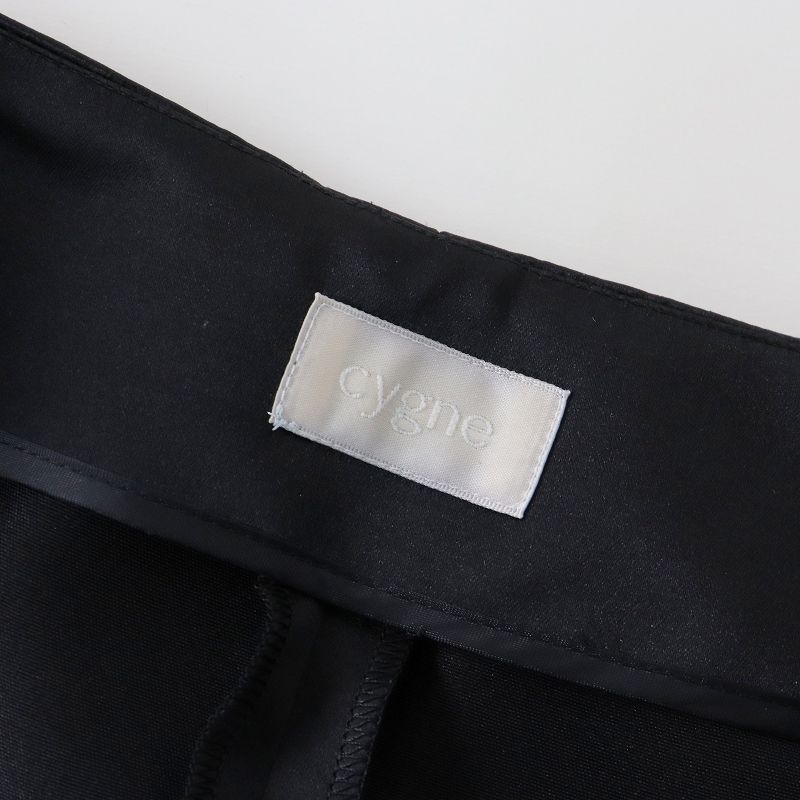 シーニュ cygne 美品 2023SS サテンジャケット Claire 1/ブラック
