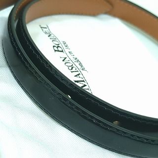使用感少なめ★メゾンボワネ　ベルト フランス製 MAISON BOINET /黒 MAISON BOINET ベルト 「MAISON BOINET/メゾンボワネ」20MM BELT