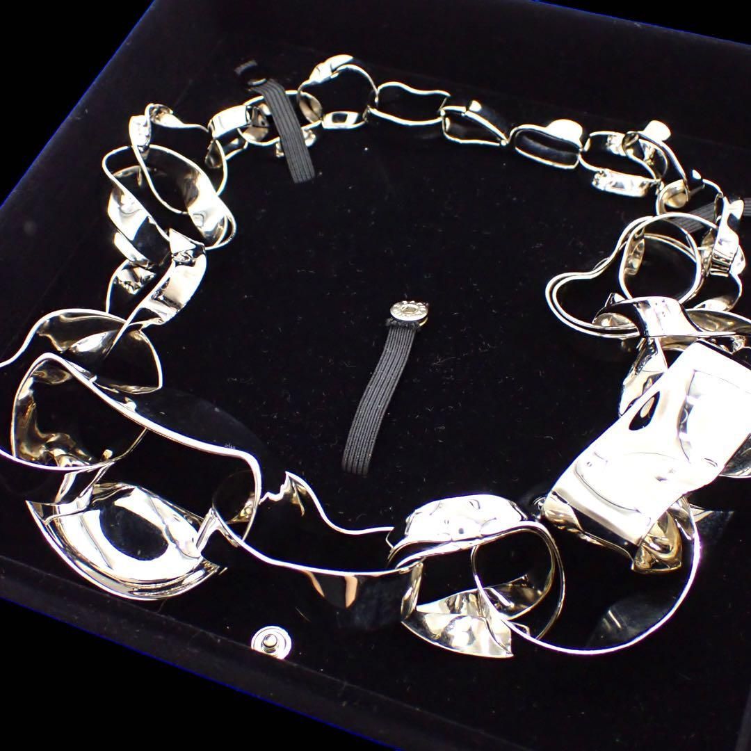 箱 バレンシアガ リンク ネックレス ロング メンズ シルバー 4023