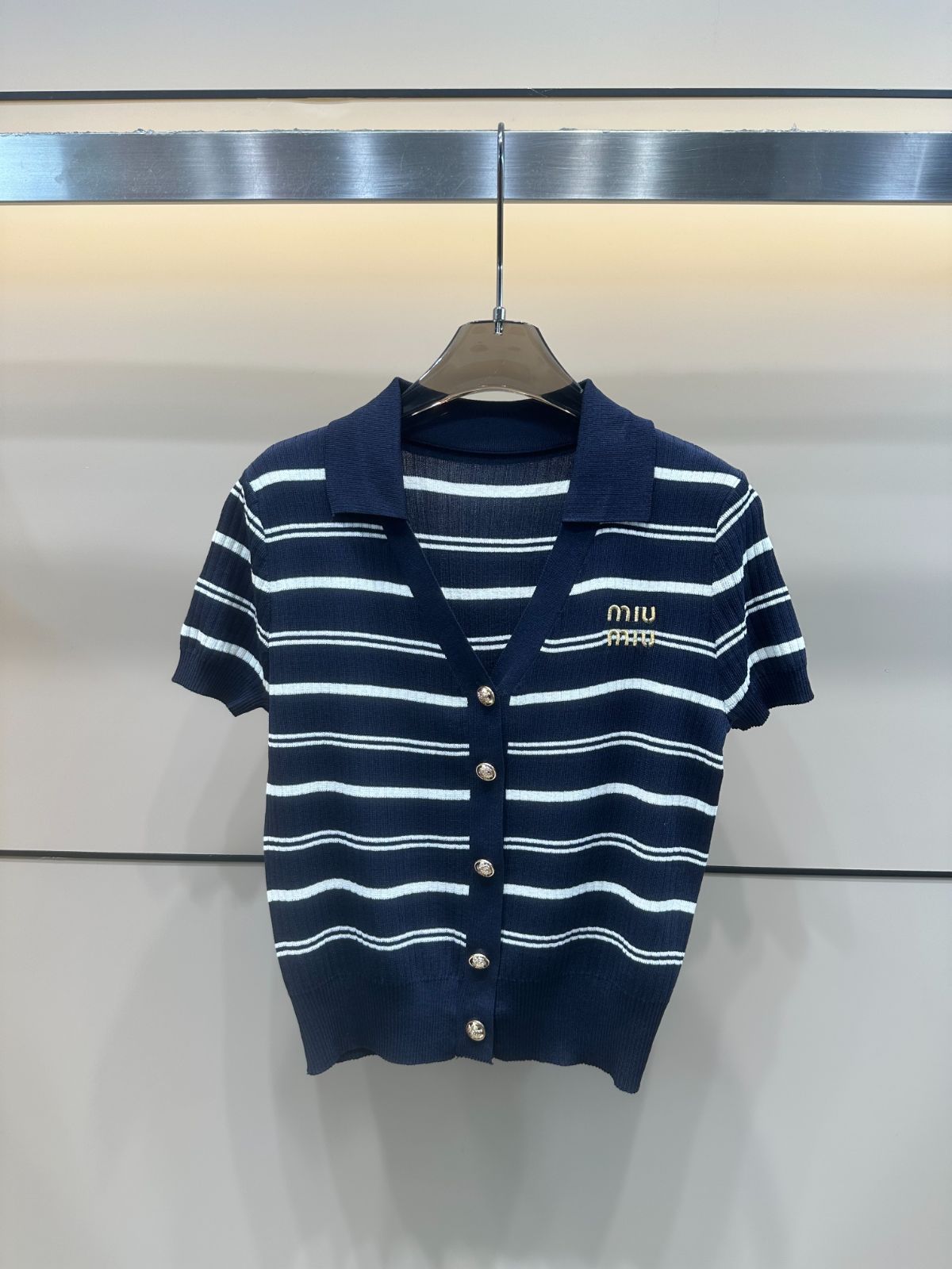 MIUMIU♡ストライプニットTシャツ♡38 MIUMIU♡ストライプニットTシャツ♡38