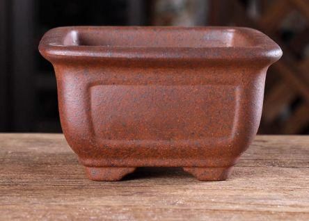凹面四方鉢 中国宜興 紫砂の鉢 盆栽鉢 植木鉢 小品盆栽鉢 大品