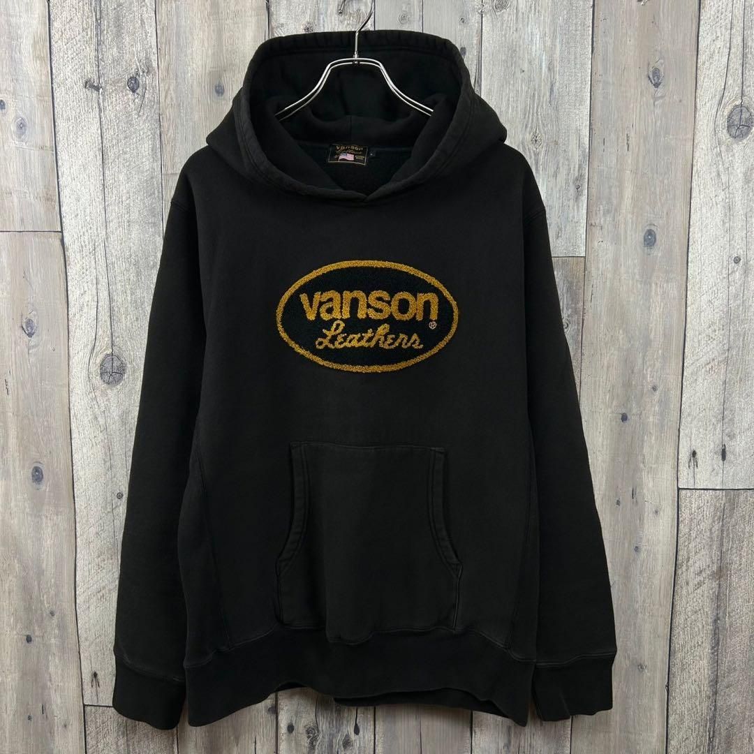 100 ％ 品質保証！ vanson バンソン 肉厚 厚地 スウェット スエット パーカー L しっかりした