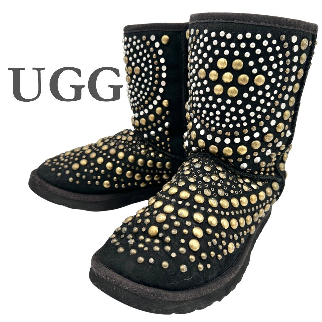□希少□ UGG × JIMMY CHOO ムートンブーツ スタッズ ブラック