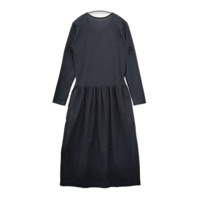 【PINK HOUSE】黒ワンピース【中古】 PINK HOUSE ギャザーワンピース カットソー ドット ワンピース