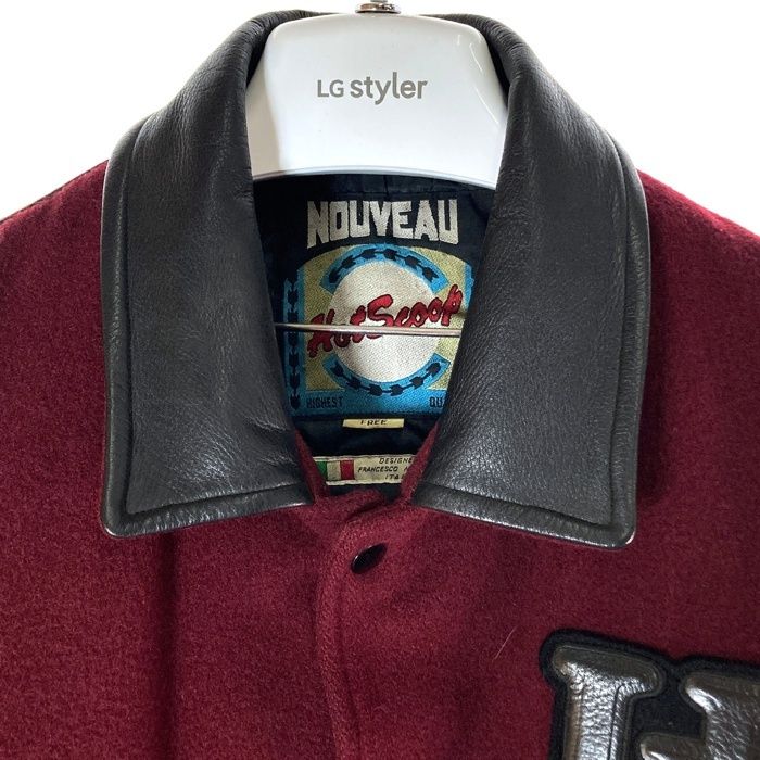 HOT SCOOP日本製襟付袖革 ホットスクープスタジャン HOT SCOOP日本製襟付袖革 ホットスクープスタジャン