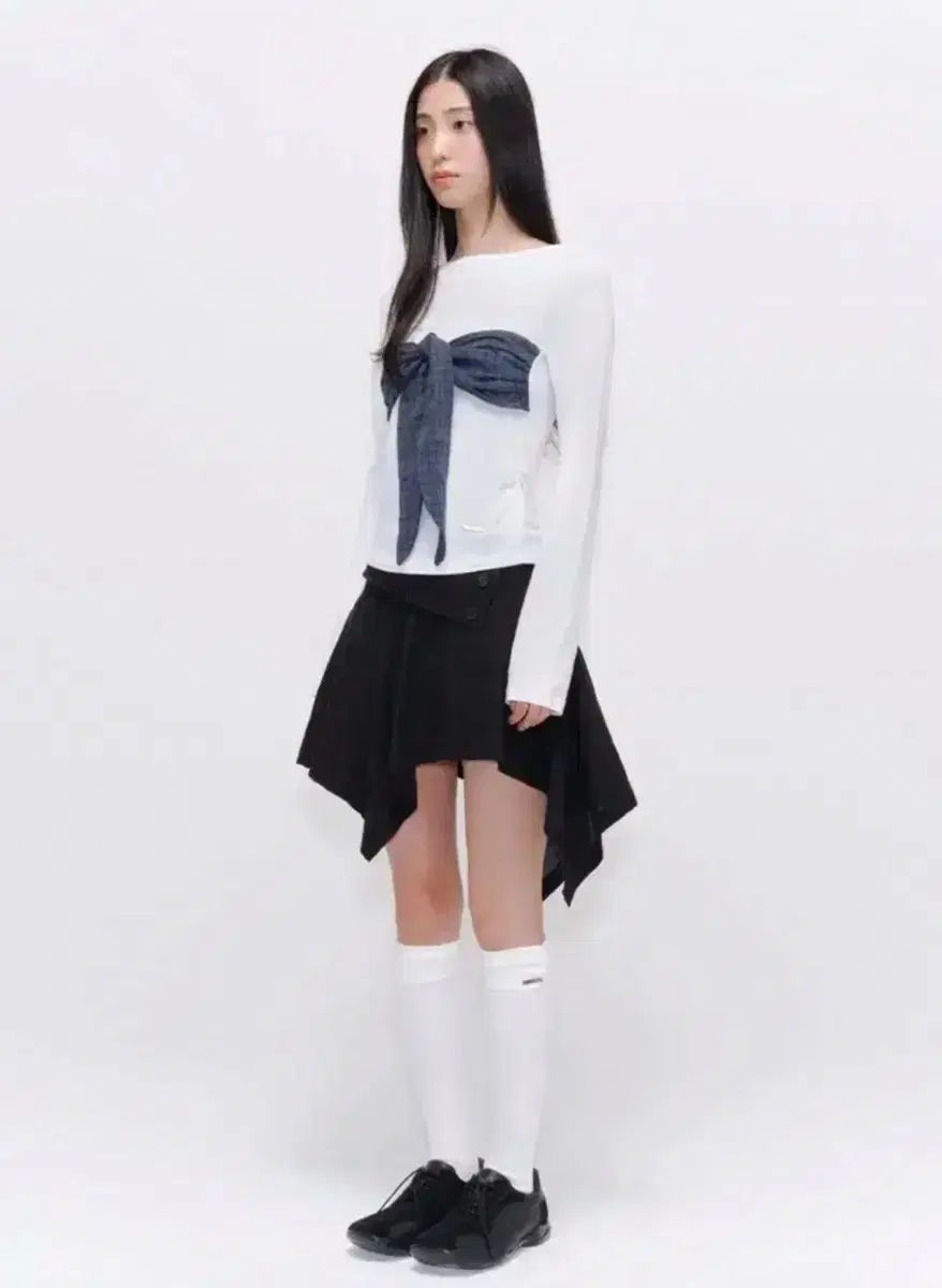 ミセキソウル Unbalanced flow mini skirt CHECK