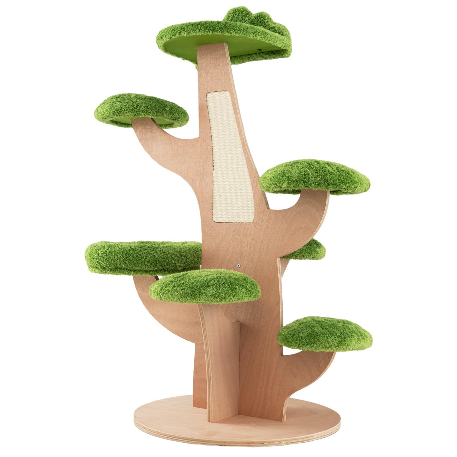 新商品 猫マット 広い展望台 サイザル麻の爪とぎボード 安定 猫用品 ねこタワー 運動不足解消 猫タワー ストレス解消 多頭飼い ネコタワー おしゃれ  高さ128cm 猫の遊び場 据え置き 組み立て簡単 キャットタワー 型番pv10129gn COSTWAY キャットタワー 据え置き スリム 40  ..., image size:1600x1600