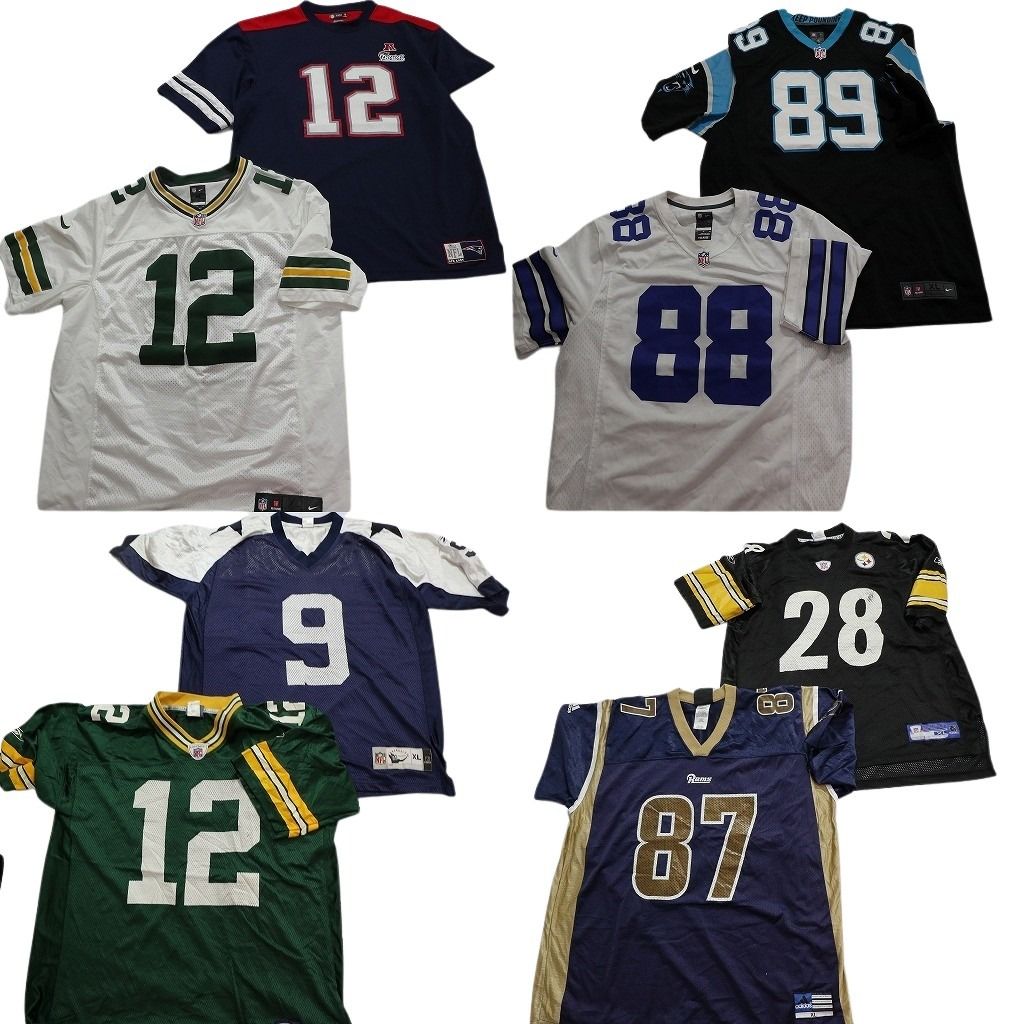 古着卸 NFL ゲームシャツ ユニフォーム 8枚セット メンズ XL ナイキ スティーラーズ パッカーズ 古着 NA6167