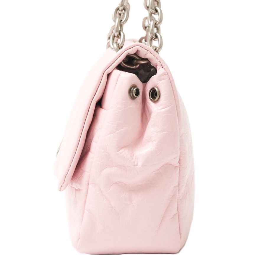 【BALENCIAGA】チェーンバッグ 肩掛け ミディアム ロゴ pink BALENCIAGA バレンシアガ モナコ ショルダーバッグ 2WAY