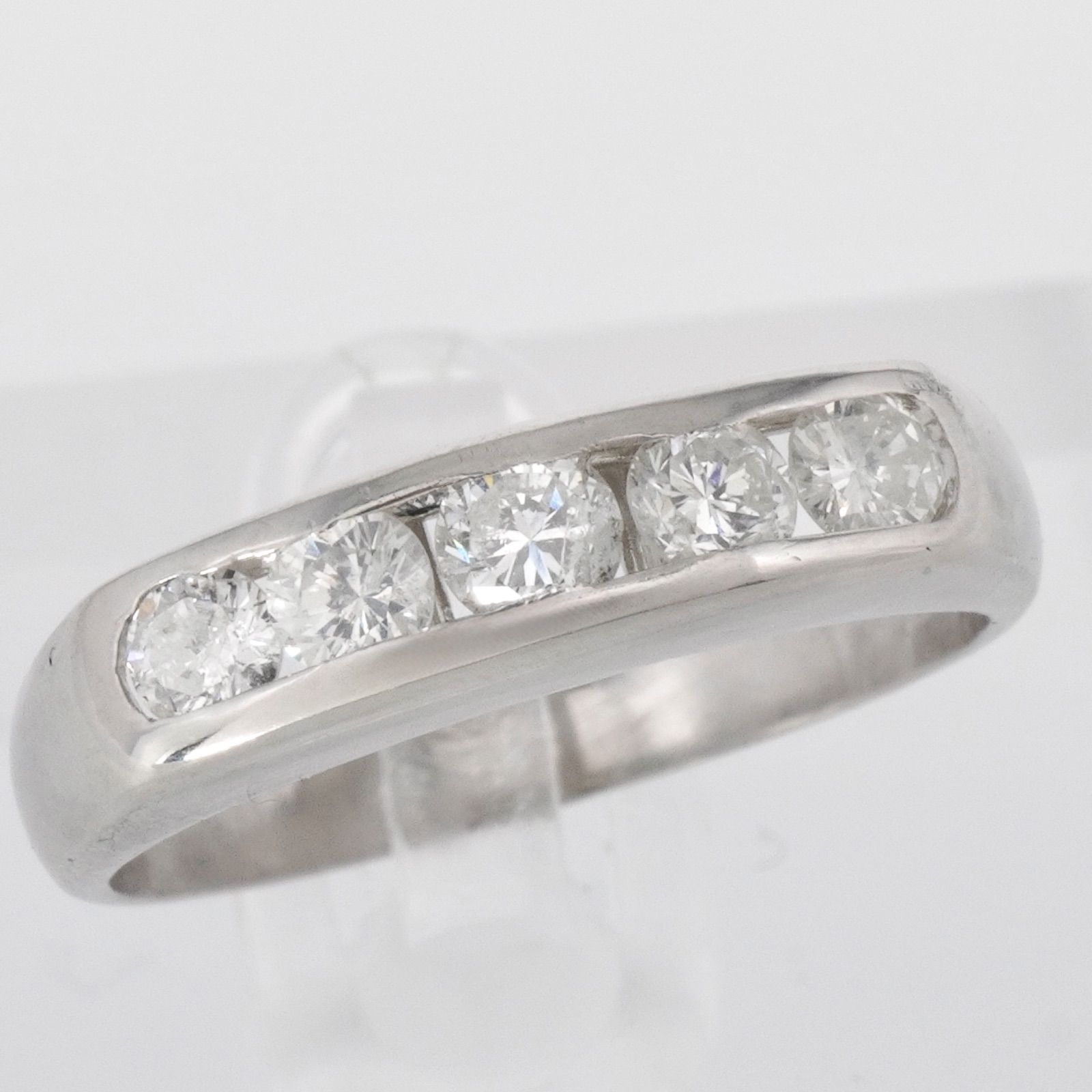ダイヤモンド 指輪 ダイヤ リング0.50ct プラチナ 5石 一文字 - メルカリ