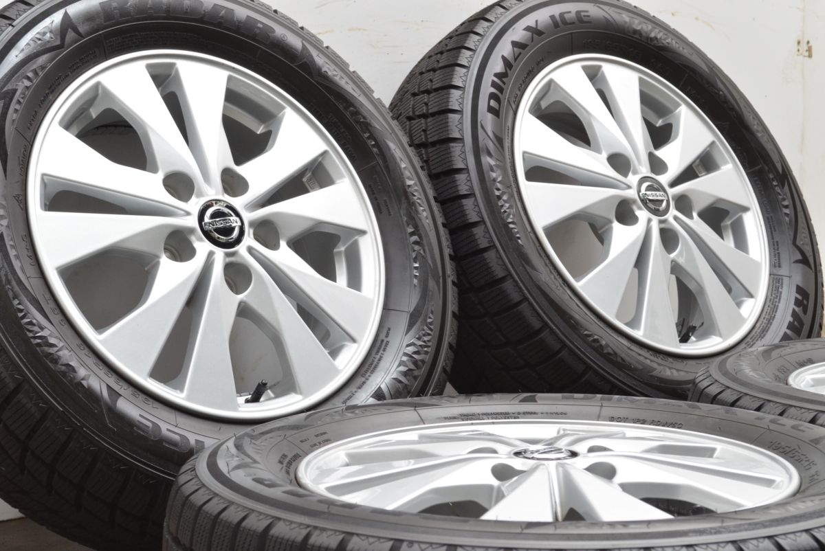 製 超バリ溝 ニッサン C27 セレナ 純正 15in 5.5J 45 PCD114.3 レーダー Dimax ICE 195 65R15 交換用に 可 NISSAN RADAR