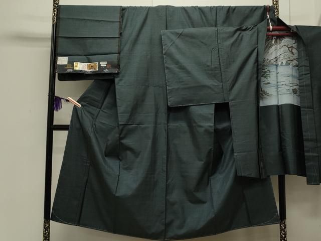 平和屋着物●男性 本場大島紬 アンサンブル 100亀甲 総詰め 水間輝和作 証紙付き 正絹 CAAS0134th