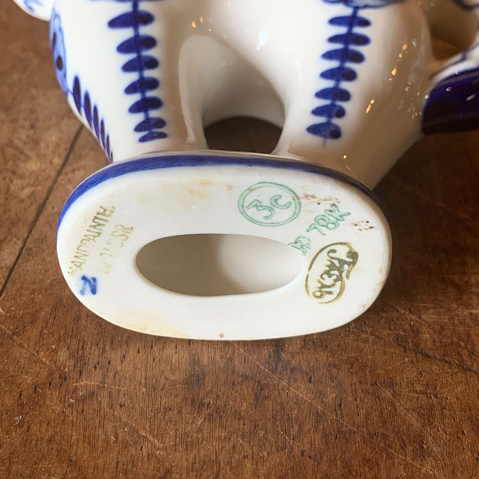 ロシア グジェリ焼 置物 陶器 オブジェ 馬 ホース ソビエト /HM