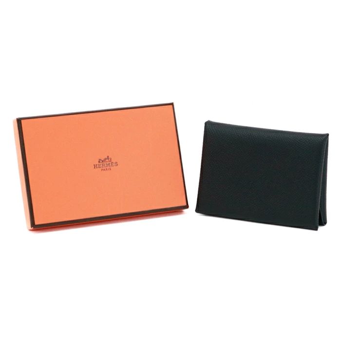 HERMES エルメス 新品カルヴィデュオ　ブラック　ノアール　カード小銭入れ HERMES エルメス 新品カルヴィデュオ ブラック ノアール カード