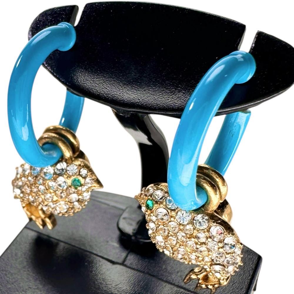 GUCCI/グッチ】インターロッキングG 鳥モチーフ イヤリング メタル/GP  