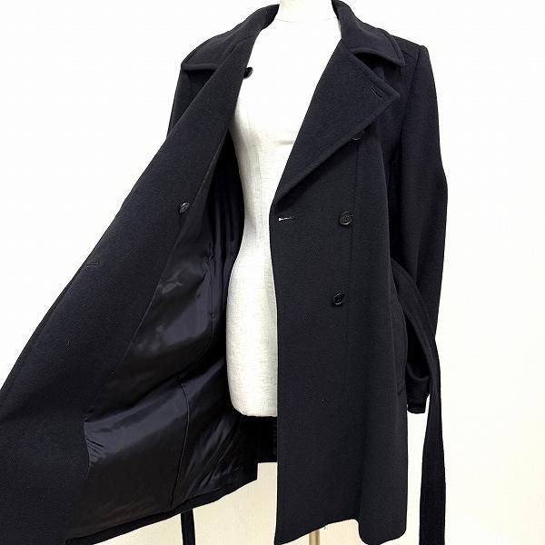 wnc ジバンシィ GIVENCHY コート 40 黒 アンゴラ混 ベルト紐付き
