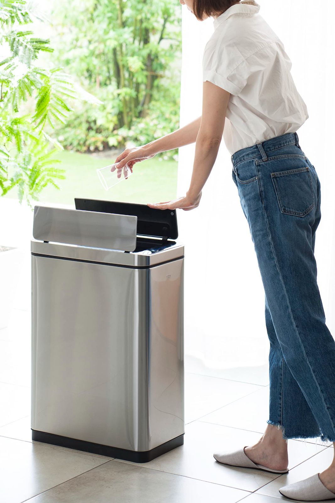 数量 ファントム シルバー 自動開閉 45L センサー ゴミ箱 ふた付き インナーボックス有り EKO EK9287MT-45L