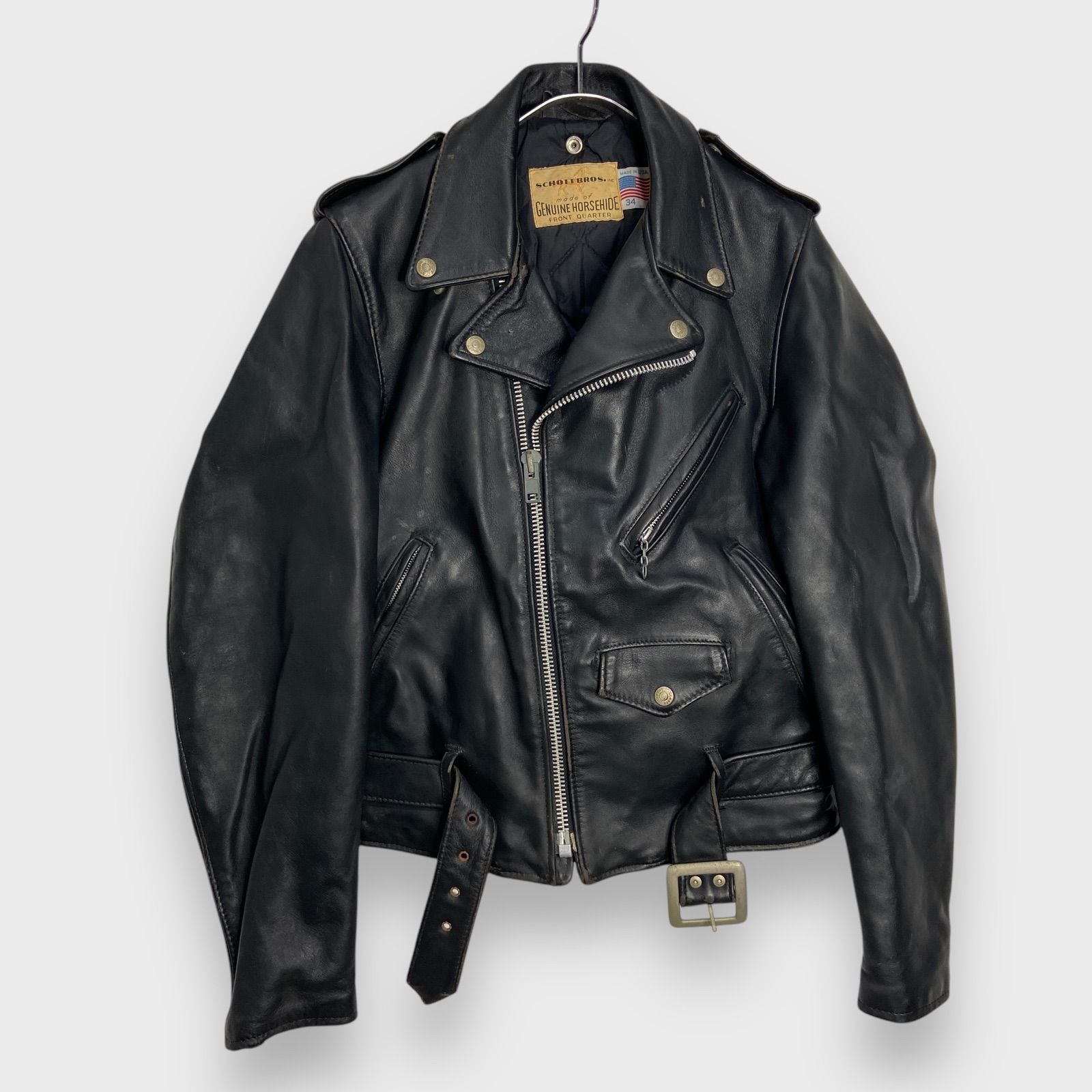 ☆SCHOTT☆USA製☆ショット☆ダブルライダースジャケット☆レザー 