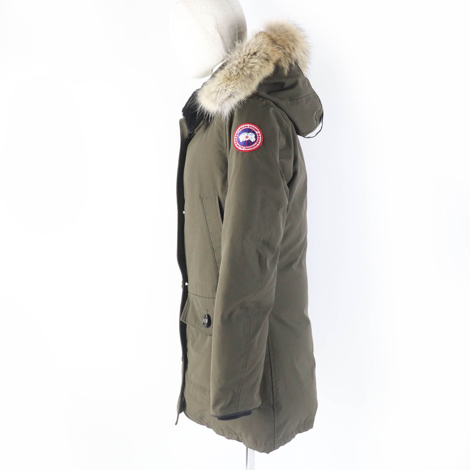 美品☆CANADA GOOSE カナダグース 2603JL BRONTE PARKA ブロンテ パーカー ファー・フード付 ダウンコート カーキ M  国内正規品 レディース - メルカリ