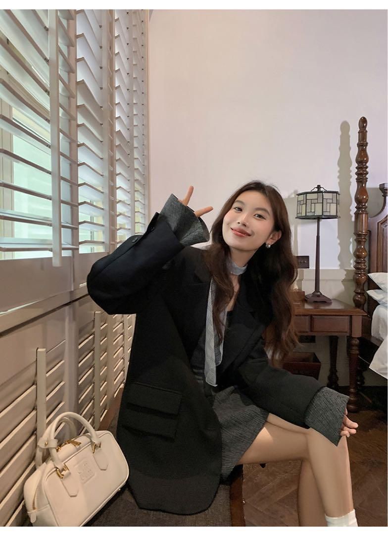 ひざ丈ニットミニワンピ デートにも