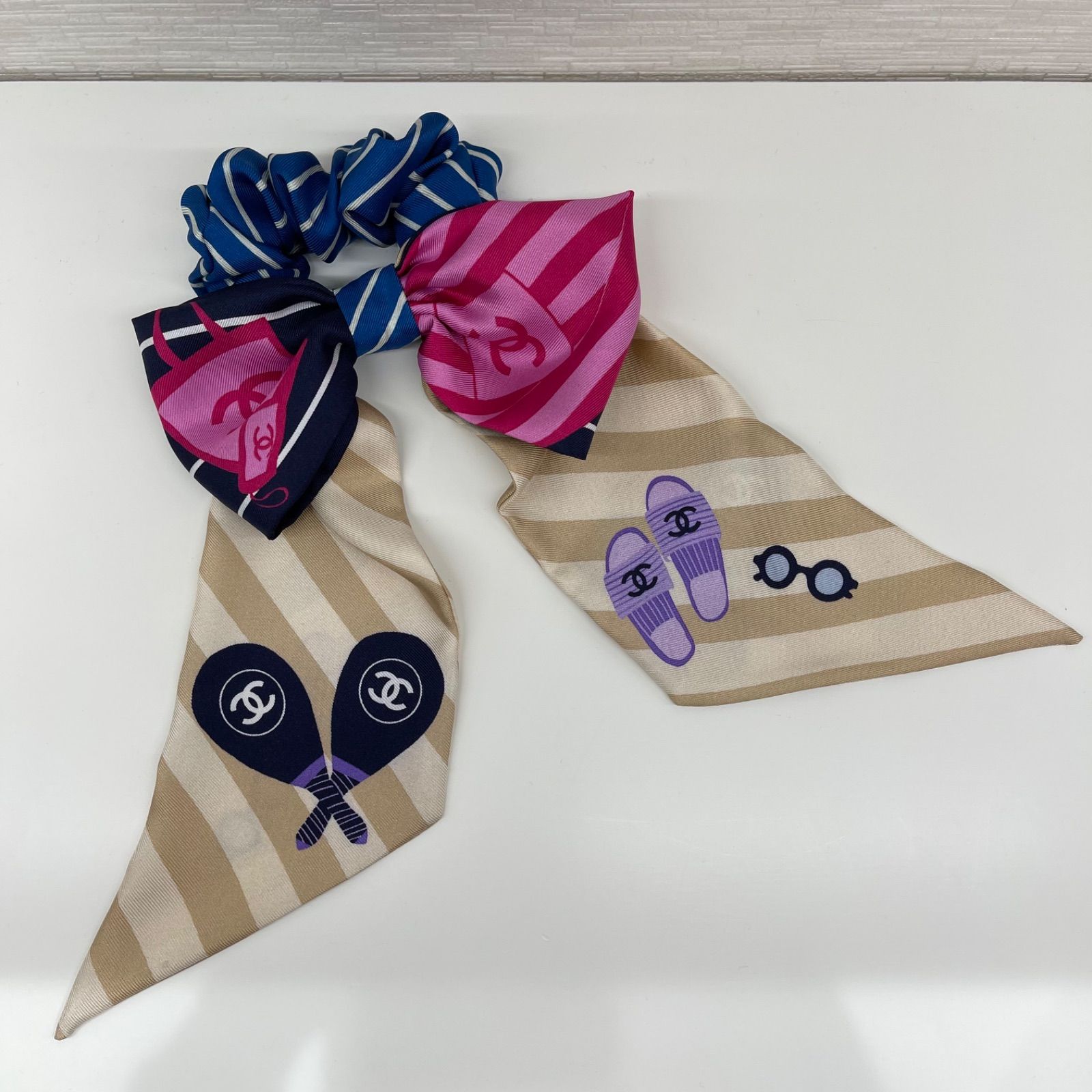 シャネル CHANEL 23C クルーズコレクション シュシュ リボン 美品 新品】【未使用品】2023クルーズ 最新作 23C CHANEL シャネル AA8852