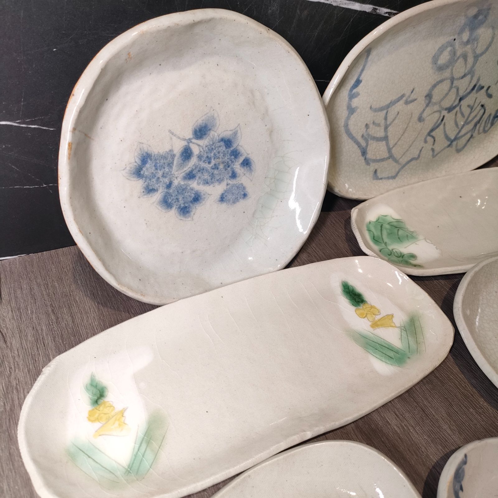 御本狂言袴数茶碗10客 八幡窯製 茶道具 抹茶茶碗（まっちゃちゃわん