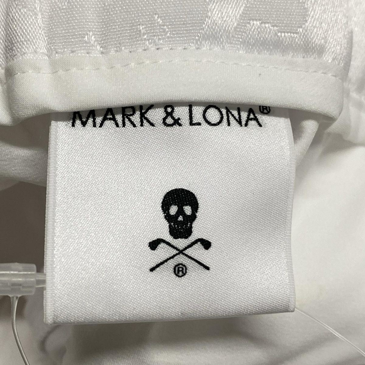 MARK＆LONA マークアンドロナ メンズ スカル ホワイト ハーフパンツ M MARK&LONA マークアンドロナ ハーフパンツ ホワイト系 46 ゴルフ