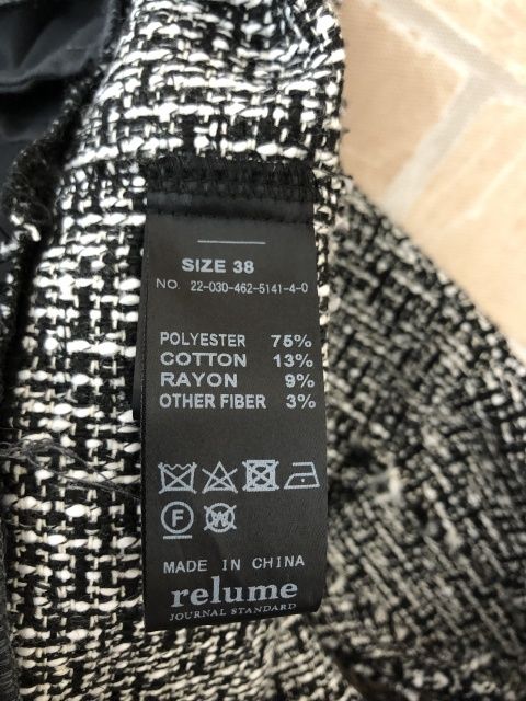 【中古】 JOURNAL STANDARD relume ジャーナルスタンダード  22AWツイードフリンジVネックサロペット 黒 38 111403830