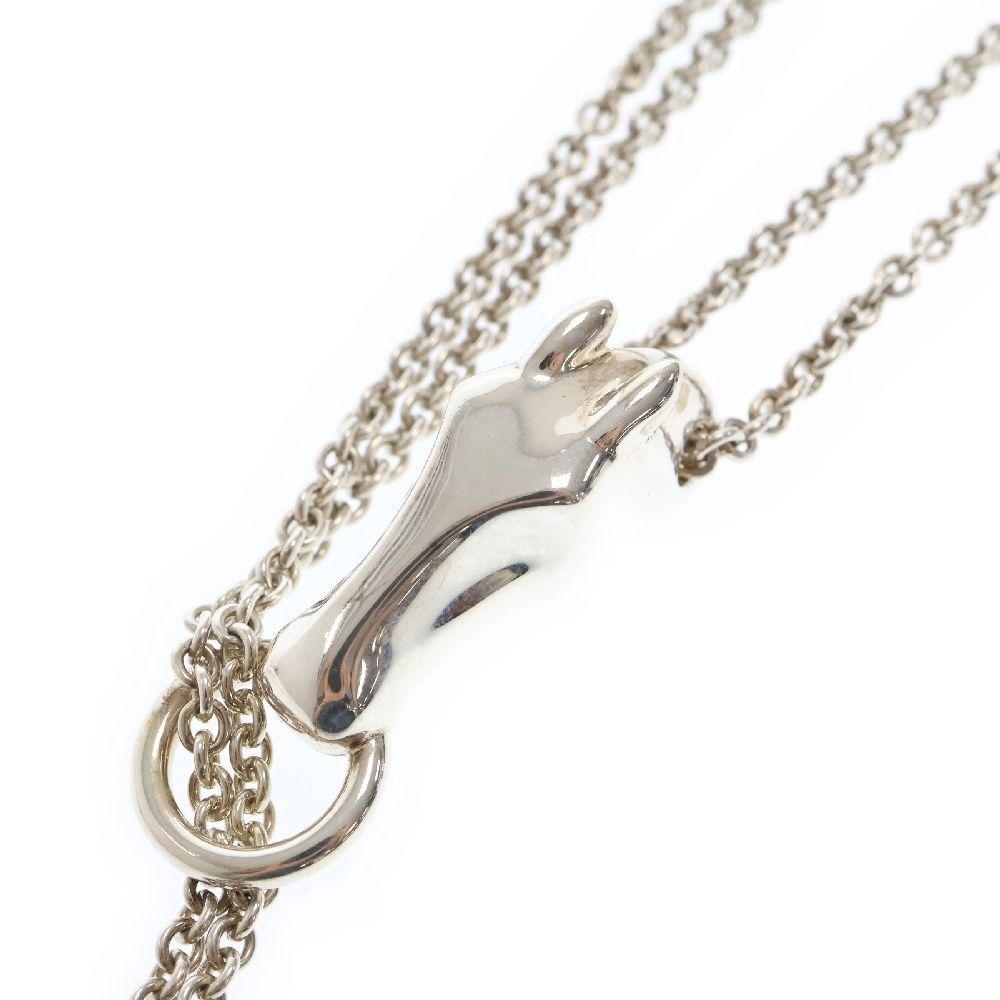 ギャロップネックレス HERMES (エルメス) ギャロップ ホース ダブルチェーンネックレス